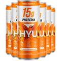 HYU Soda Protein Pêssego com Morango — Kit 12 (12 latas)