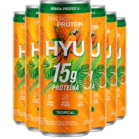 HYU Energy Protein Tropical — Kit 6 (6 latas)